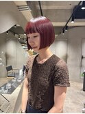 bibito  ミニボブ　赤髪　レッドカラー