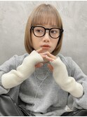 ブリーチなしカラー伸ばしかけヘア簡単スタイリング小顔ヘア