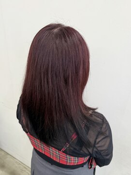 ジュノ 鹿児島中央店(Juno) カシスレッド×ブラックエンドカラー