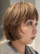 テクネ 天神大名(techne) 天神大名顔周りレイヤーカットミディアムボブタッセルボブパーマ