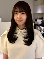 ユニバイリサ 天神大名店(uni by risa)&nbsp;アッシュベージュ ロングレイヤー ワンカール 髪質改善