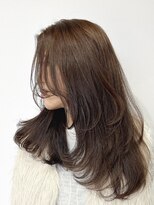 ソアロ(SOARO)&nbsp;岐阜顔まわりレイヤーロングミルクティーベージュ20代