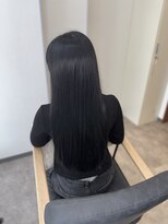 ジーナ 吉塚(Zina) フェイクブラック×縮毛矯正【福田れん】吉塚 髪質改善 美髪 艶