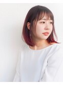 【インナーカラー】ピンクグラデボブ