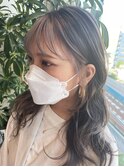 同系色明度差フェイスフレーミング/プラチナ/インナーカラー
