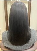 アッシュグレー×セミロング