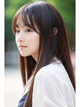 ロアゾブルーミュージアム(L'oiseau Bleu museum) レイヤーでまとまりを出したセミロングのストレートスタイル