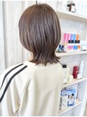 福山市Caaryレイヤーカットくびれミディアム外ハネヘア20代30代