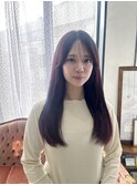 【広島韓国ヘア】前髪お顔周りカット×カシスピンクカラー