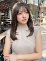 エトラ 渋谷店(etora)&nbsp;小顔 前髪 レイヤーカット ホワイトグレージュ"