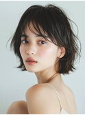 20代30代40代★大人ウェーブヘア外ハネボブ