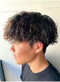 メンズパーマ縦落ち☆