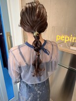 ペピンバイメルシー(pepin by merci.)&nbsp;＊ゆるっと編みおろしアレンジ【結婚式/イベント/お呼ばれ】