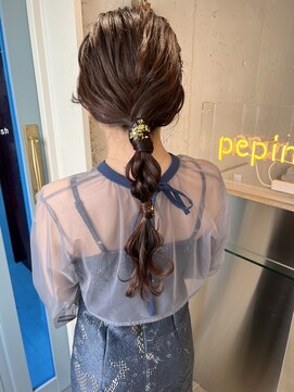 ペピンバイメルシー(pepin by merci.) ＊ゆるっと編みおろしアレンジ【結婚式/イベント/お呼ばれ】