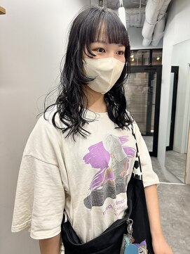 ヌープヘアーアイス(NUUP.hair ici) 20代30代40代くせ毛風パーマ小顔カット抜け感ミディ