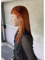 ユルク(JURK nagoya)&nbsp;【 HINA STYLE 】ブリーチなし　ダブルカラー　オレンジ