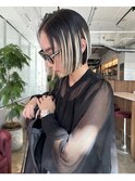 ぱつボブにグラデーションカラー