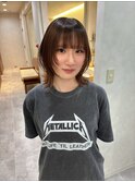 ナチュラルカラーミディアムウルフスタイル【広島/本通】