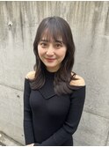 オリーブグレー/レイヤーカット/黒髪/マロンベージュ/北千住