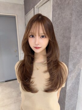 【hao渋谷】ココアブラウン×バタフライカット