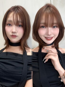 アフロート ルヴア(AFLOAT RUVUA) ●丸顔さんおすすめの前髪顔周り20/30/40代レイヤーカット韓国風