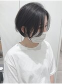 大人かわいい髪質改善ショートボブ前髪なし