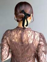 ナカオコアフュール(NAKAO COIFFURE)&nbsp;結婚式 ヘアセット シニヨン お団子アレンジ お呼ばれヘア