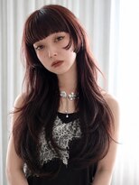 シオン(shion)&nbsp;ロング前髪レイヤーレッドブラウン_F2055