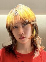 トップヘアーテラス(TOPHAIR TERRACE) 知立ミディアムウルフ顔まわりレイヤーカットルーツカラー20代