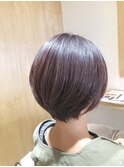 ピンクベージュ×ミニショート