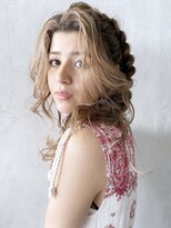 アイティー バイ アルバム 浦和店(IT by ALBUM) 編み込みロング_オリーブカラーハイライトカラー_27861