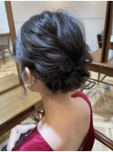 ボブアレンジ×編み込み