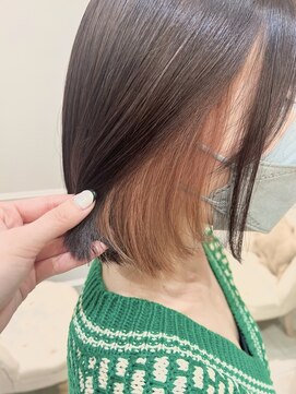 ネオリーブギンザ 銀座店(Neolive GINZA) インナーカラー×切りっぱなしボブ