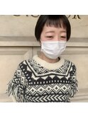 オン眉ショートヘア/ナチュラルショート