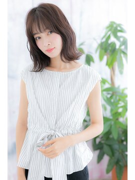 ミック 日暮里店(miq) 外ハネパーマアッシュブラックナチュラルモード大人ボブディb1