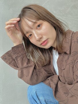 イミ(imi) 大人ボブ/外ハネボブ/グレージュカラー/髪質改善[登戸]