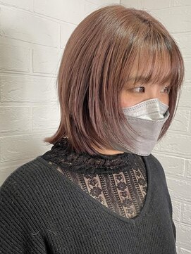 ヘアースペースブルーム プリュス 石橋店(HAIR SPACE BLOOM plus) 石橋阪大前/ウルフ/ピンクベージュ/アンブレラカラー