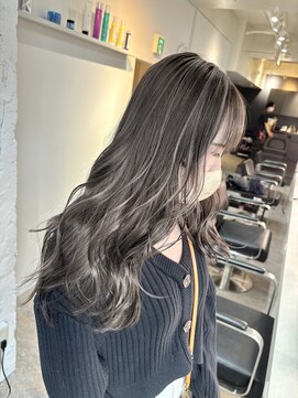 ブレンド 渋谷(BLend) ハイライトカラーマチルダボブインナーグレージュ前髪