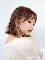 ロンド ロワール 門前仲町(Lond Loire)&nbsp;インナーカラー/イヤリングカラー/ブリーチ×ボブ[門前仲町]