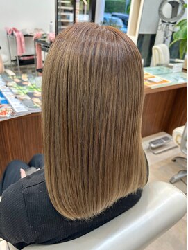 ヘアーアンドエステ ハラダ 滝ノ水店(Hair&Esthe Harada) 艶髪ストレート/髪質改善カラー/アッシュベージュ