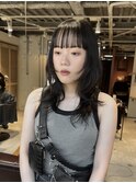 【中澤彩乃】ロングウルフレイヤーハッシュカット前髪吉祥寺