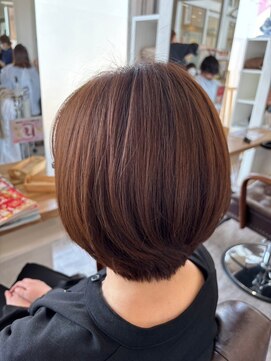 ファイン 三笠店(Fine) 30代40代簡単スタイリング☆大人可愛いショートボブ