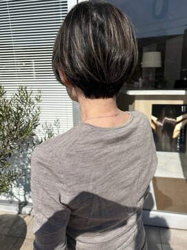 ユウヘアー 千代田橋店(U Hair) 白髪ぼかしハイライト×コンパクトショート