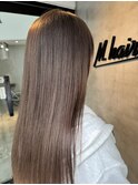 【栗本浩司】ミルクティーベージュ×ロング