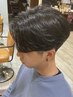 【メンズ】メンズカット+フェザーパーマ￥9900#センターパート#メンズパーマ