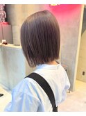 【水光肌カラー/似合わせカット】切りっぱなしボブも人気♪
