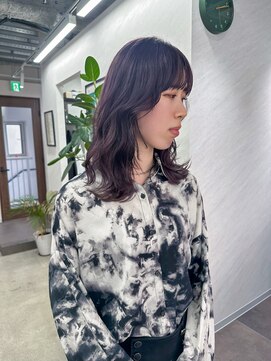 トーン(tone) 透明感バイオレット×顔まわりレイヤー