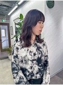 透明感バイオレット×顔まわりレイヤー