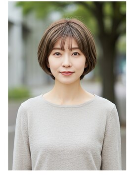 アーツ 新宿(arts) ★明るい白髪染めナチュラルボブ