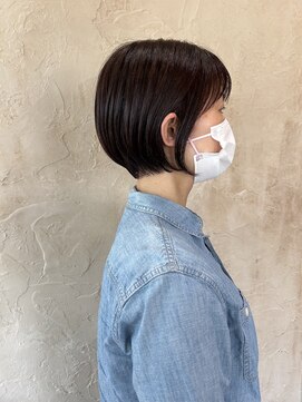 美容室 ホーム オアシス店(home) 段をあまりつけないショートボブ